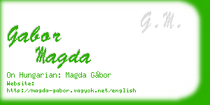 gabor magda business card