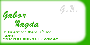 gabor magda business card